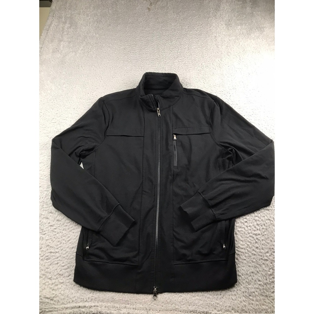 Lululemon Post Gravity Jacket Mens XL Black Luon Full Zip Performance Athletic